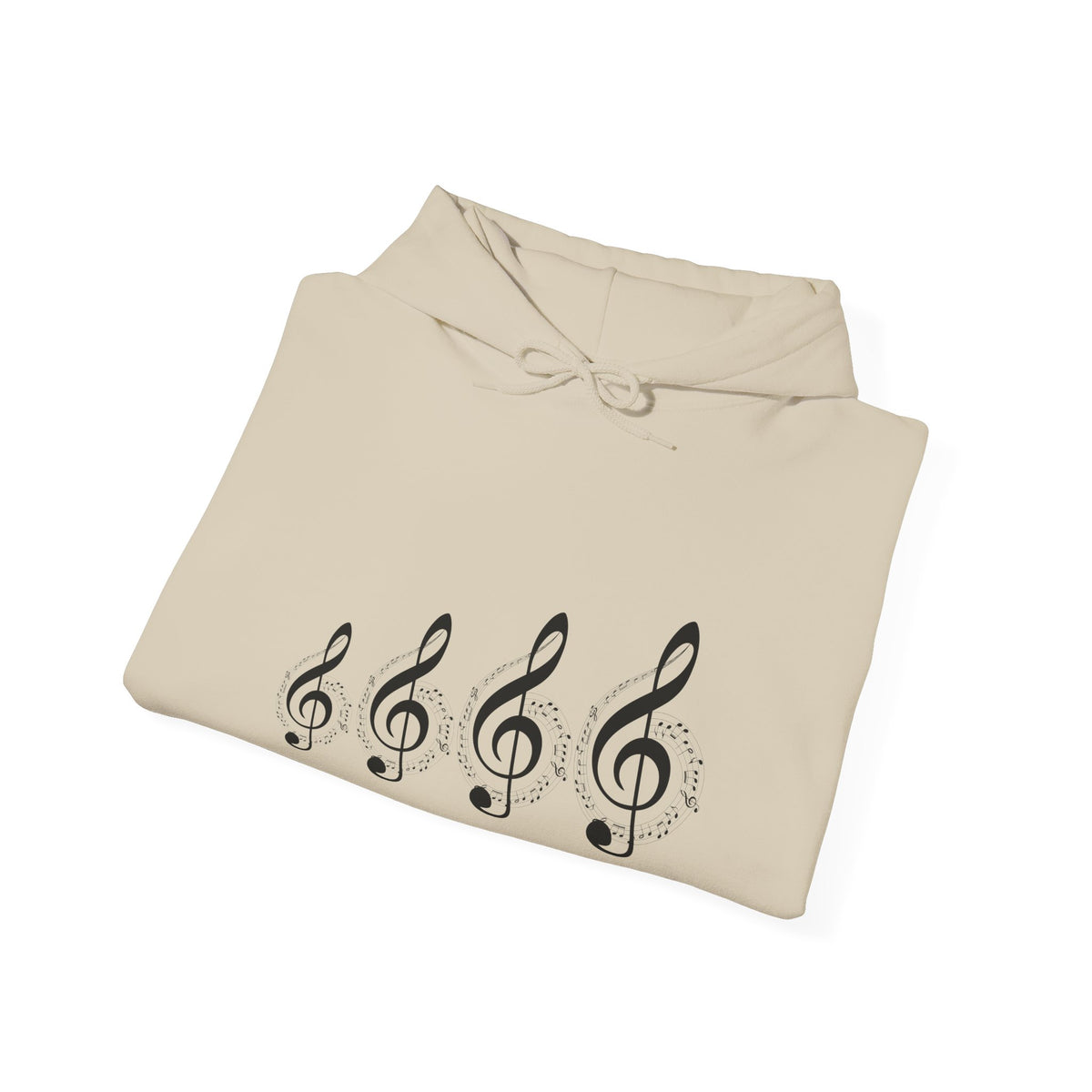 Treble Clef Hoodie – Minimal Music Note Graphic Sweatshirt for Musicians