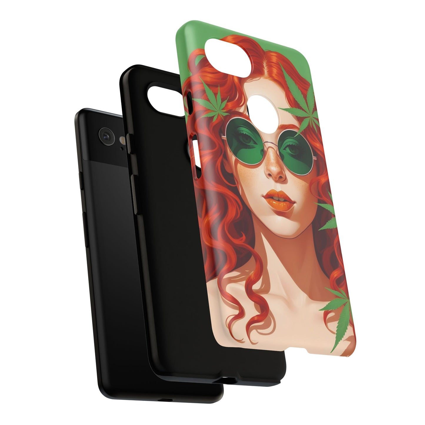 Vibrant Phone Case with Retro Greenery Design, Trendy Case for Casual Look, Gift for Her, Summer Vibes, Unique Phone Accessory