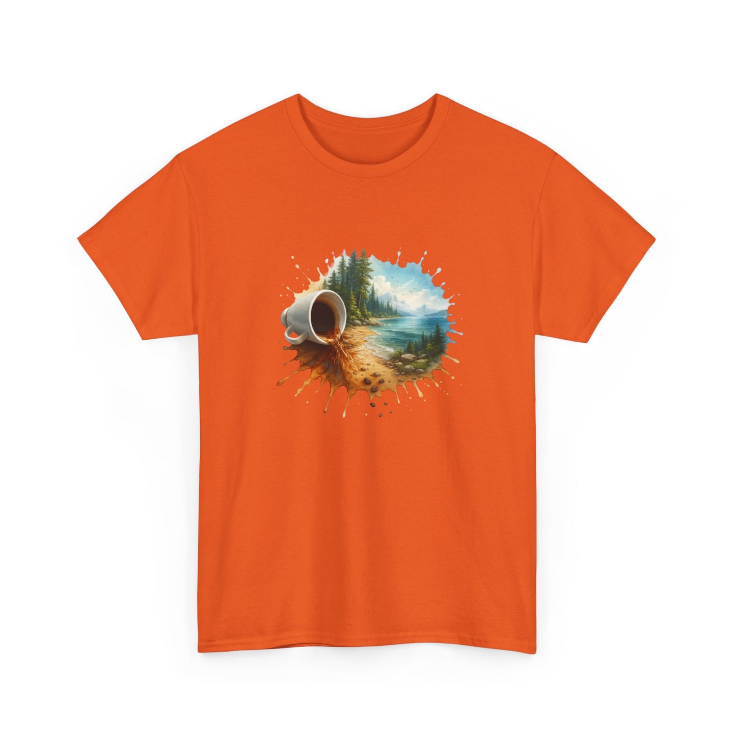Nature-Inspired Unisex Heavy Cotton Tee, Casual Outfit, Gift for Nature Lovers, Camping Apparel, Outdoor Adventure Shirt