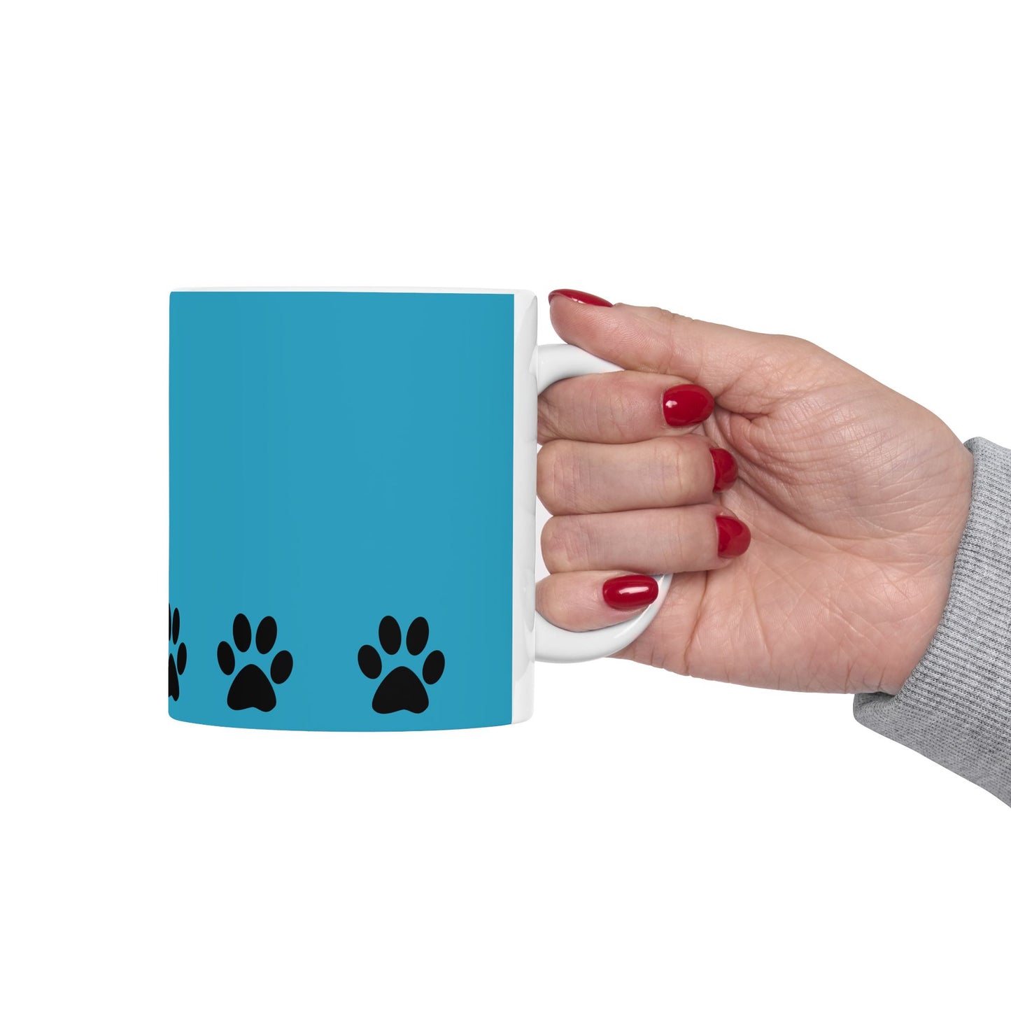 Paw Print Ceramic Mug - Ideal for Pet Lovers, Dog Owners, Animal Enthusiasts, Gift for Pet Birthdays, Cozy Coffee Moments, Kitchen Decor