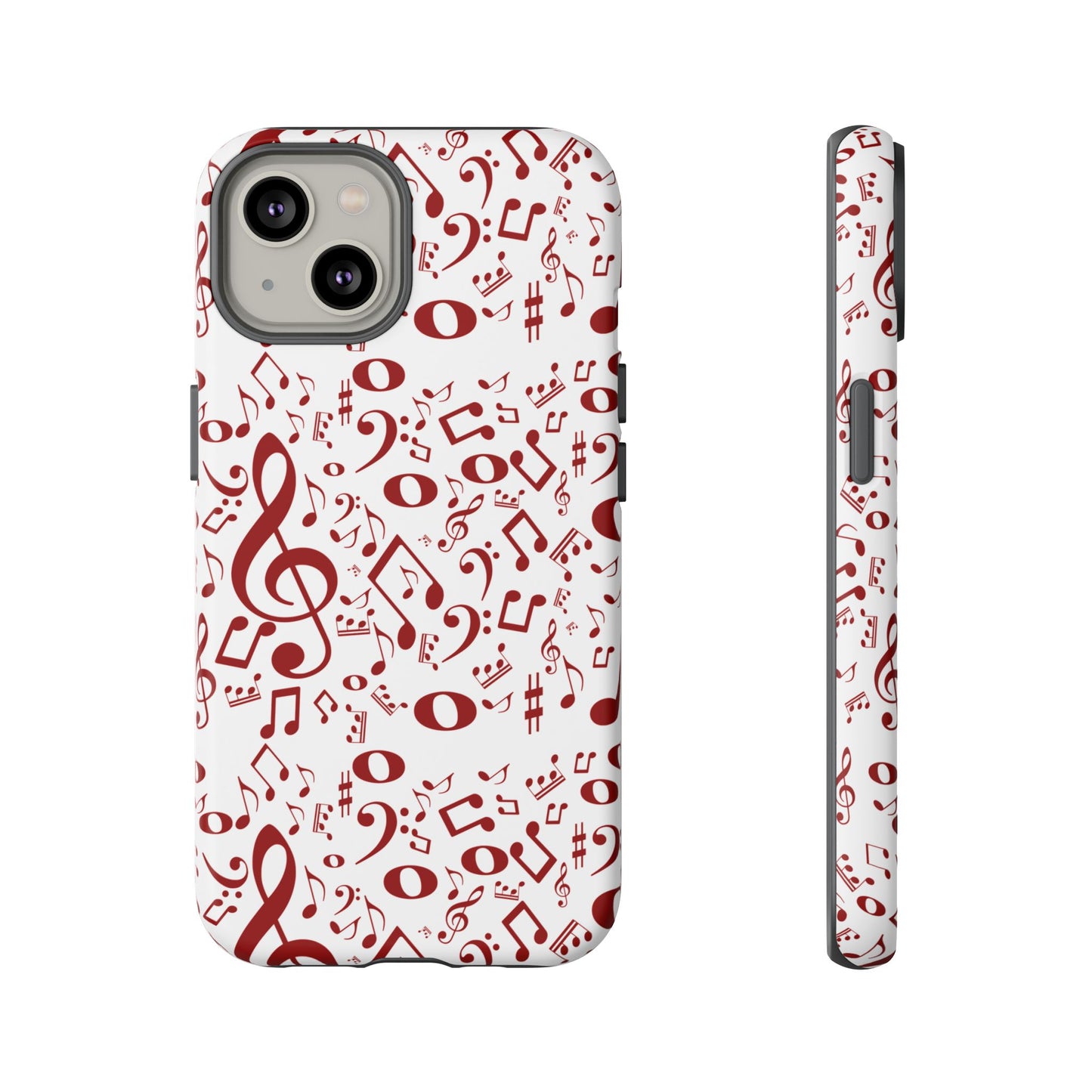 Musical Note Phone Case, Tough iPhone Cover, Gift for Musicians, Customizable, Music Lover's Accessory, Durable Phone Protection