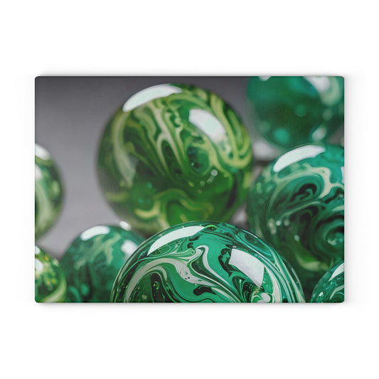 Artistic Glass Cutting Board with Marble Effect, Home Decor, Kitchen Gif