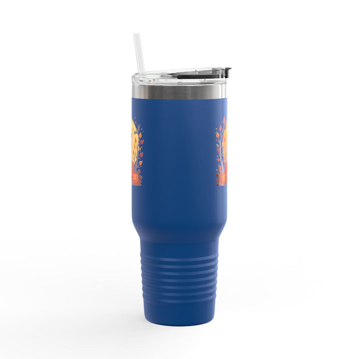 Halloween Cat Insulated Travel Mug | 40oz, Fall Coffee Tumbler, Pumpkin Travel Cup, Spooky Drinkware, Gift for Cat Lovers