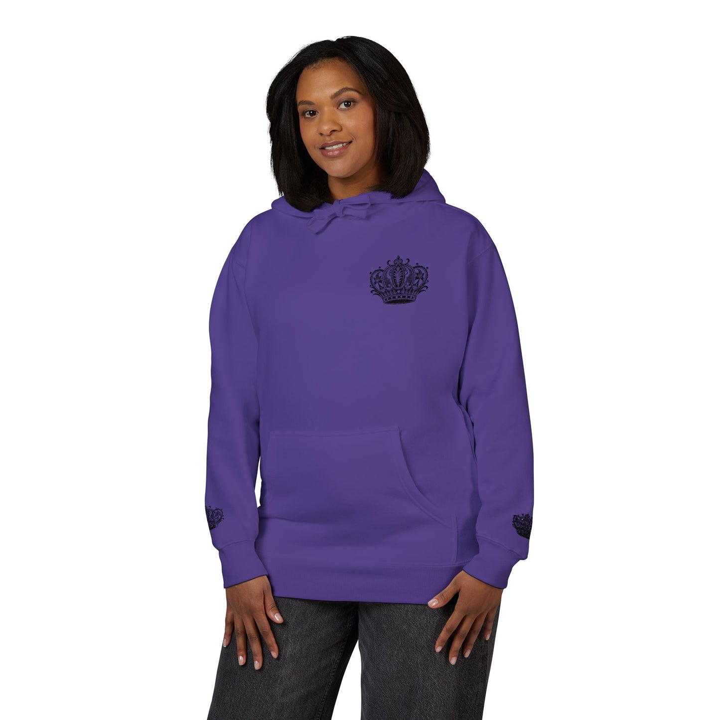 Crown Floral Unisex Fleece Hoodie | Cozy Streetwear, Perfect Gift for Him & Her, Autumn Fashion, Casual Wear, Trendy Outfit