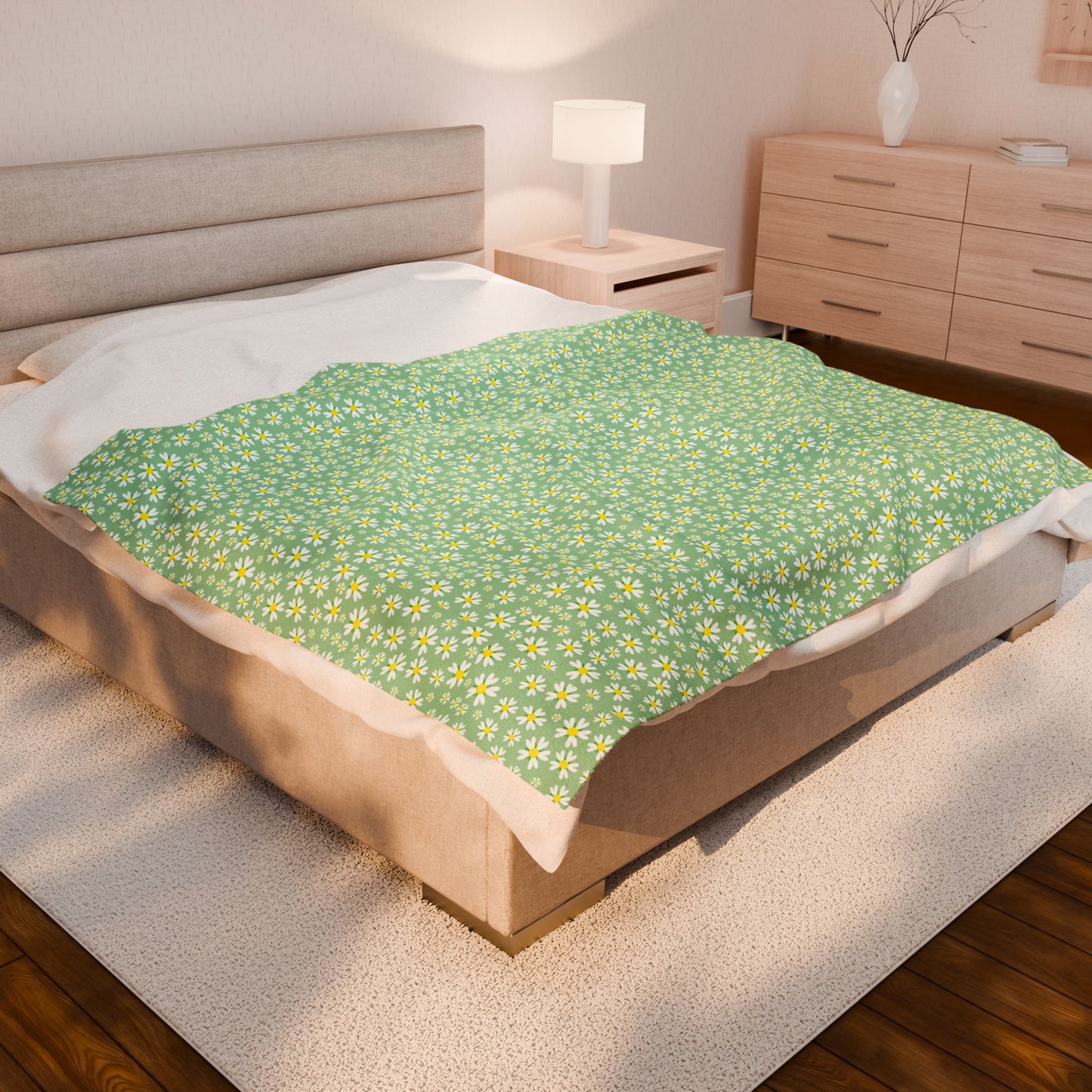 Cozy Floral Velveteen Plush Blanket | Soft Throw for Home Decor, Gift for Baby Shower, Birthday, Camping