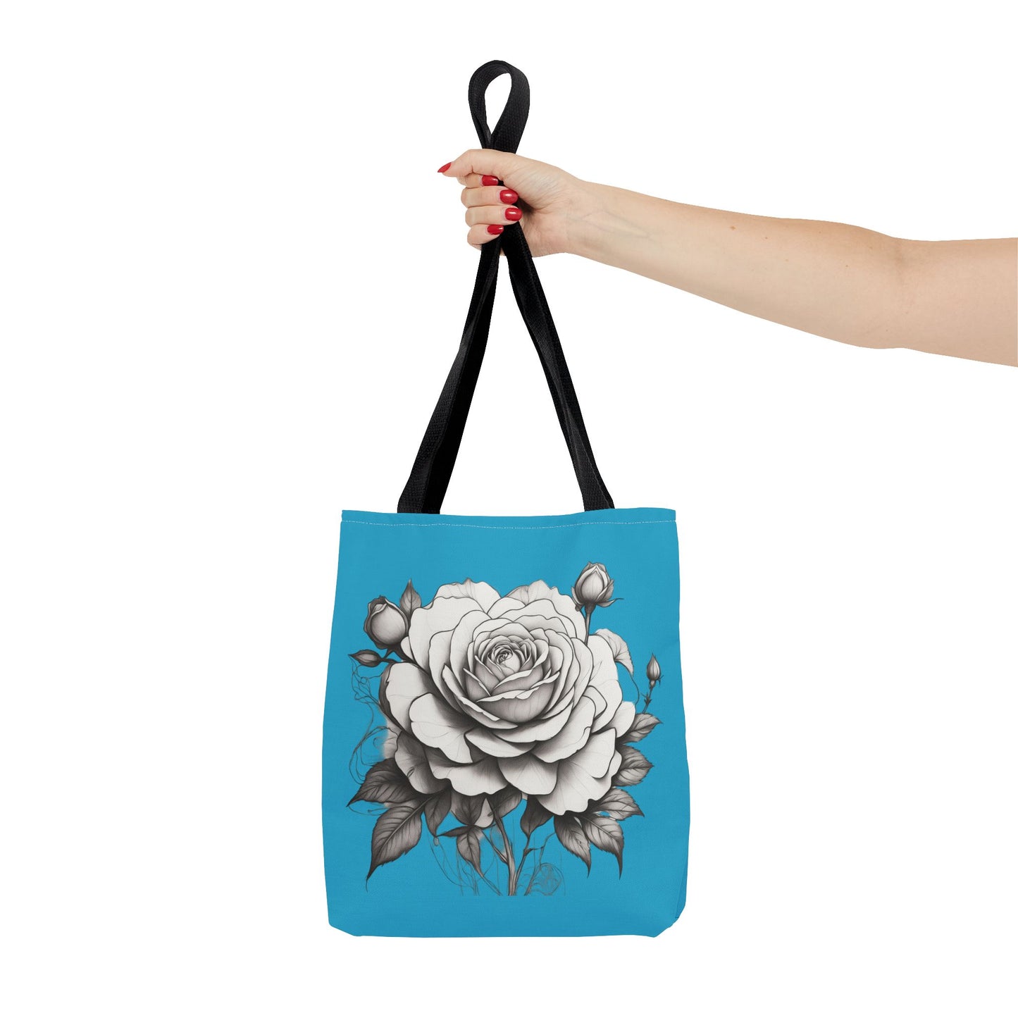 Elegant Floral Tote Bag with Roses, Chic Reusable Grocery Bag, Perfect Gift for Her, Stylish Handbag, Everyday Essentials