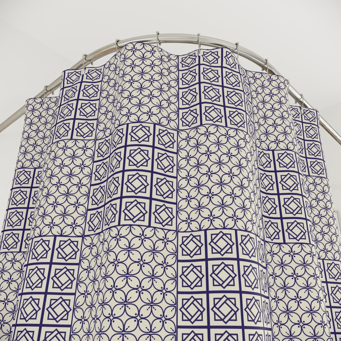 Elegant Geometric Shower Curtain, Bathroom Decor, Modern Home Accessory, Stylish Gift, Bohemian Vibe, Home Improvement