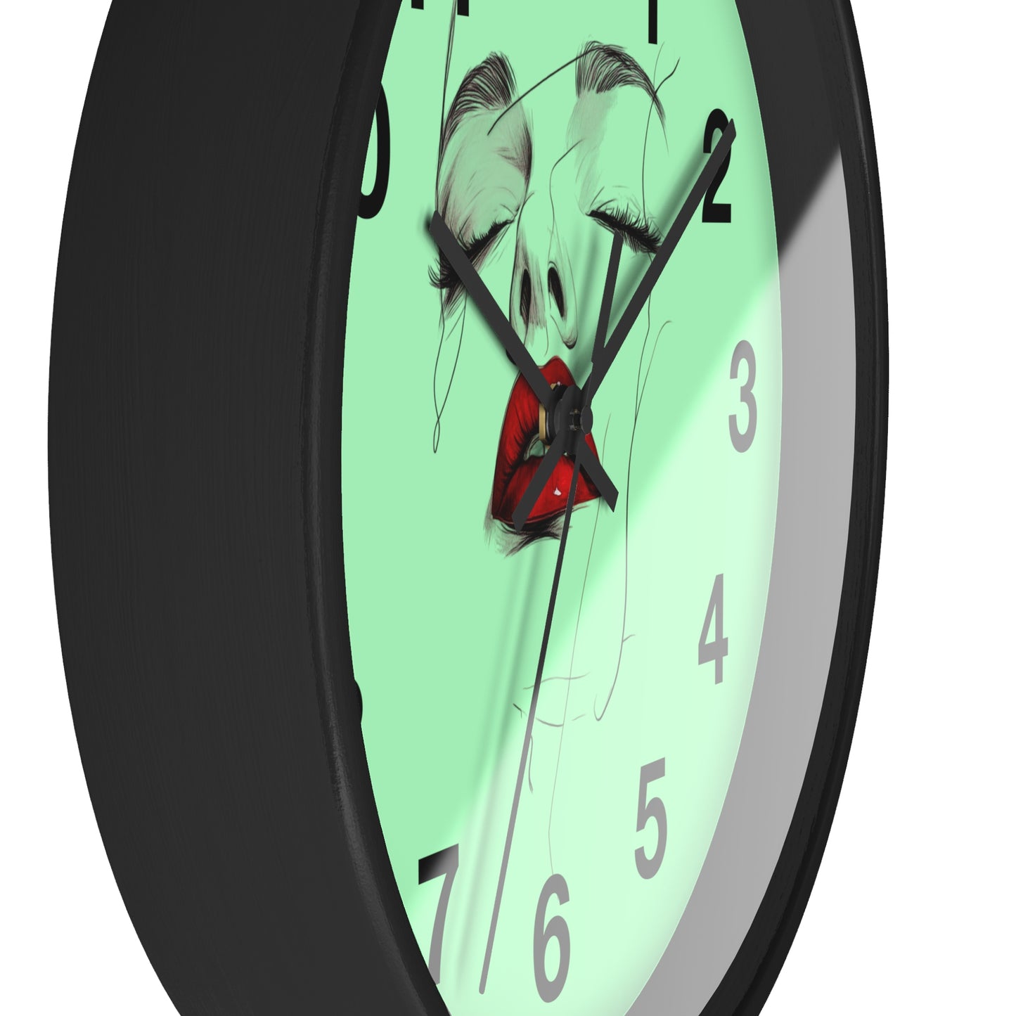 Artistic Lips Wall Clock, Modern Decor, Home Accent, Unique Gift, Stylish Wall Art, Boho Living Space