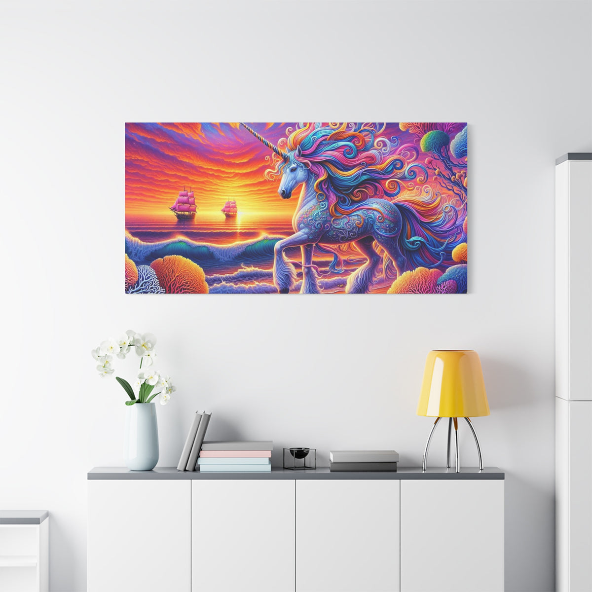 Matte Canvas, Stretched, 1.25" Unicorn