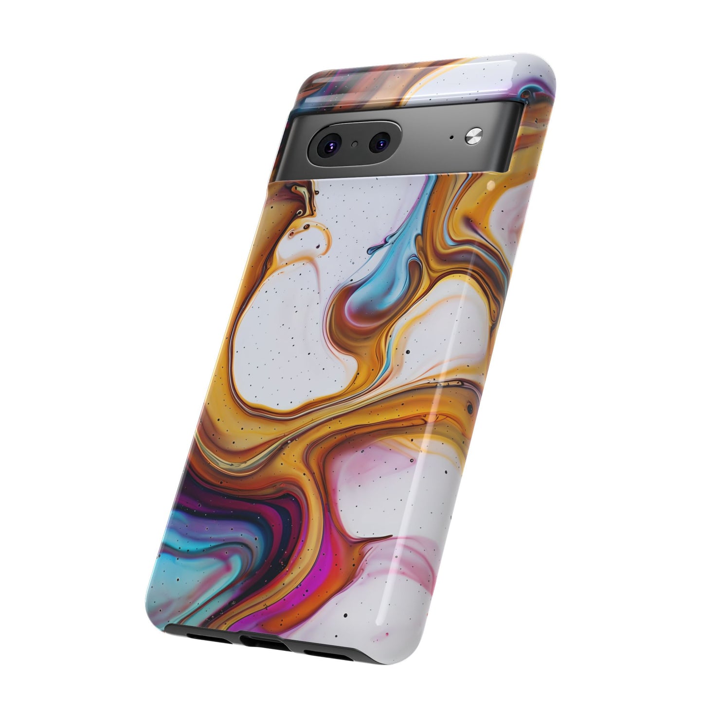 Artistic Phone Case, Tough Cases with Colorful Marble Design