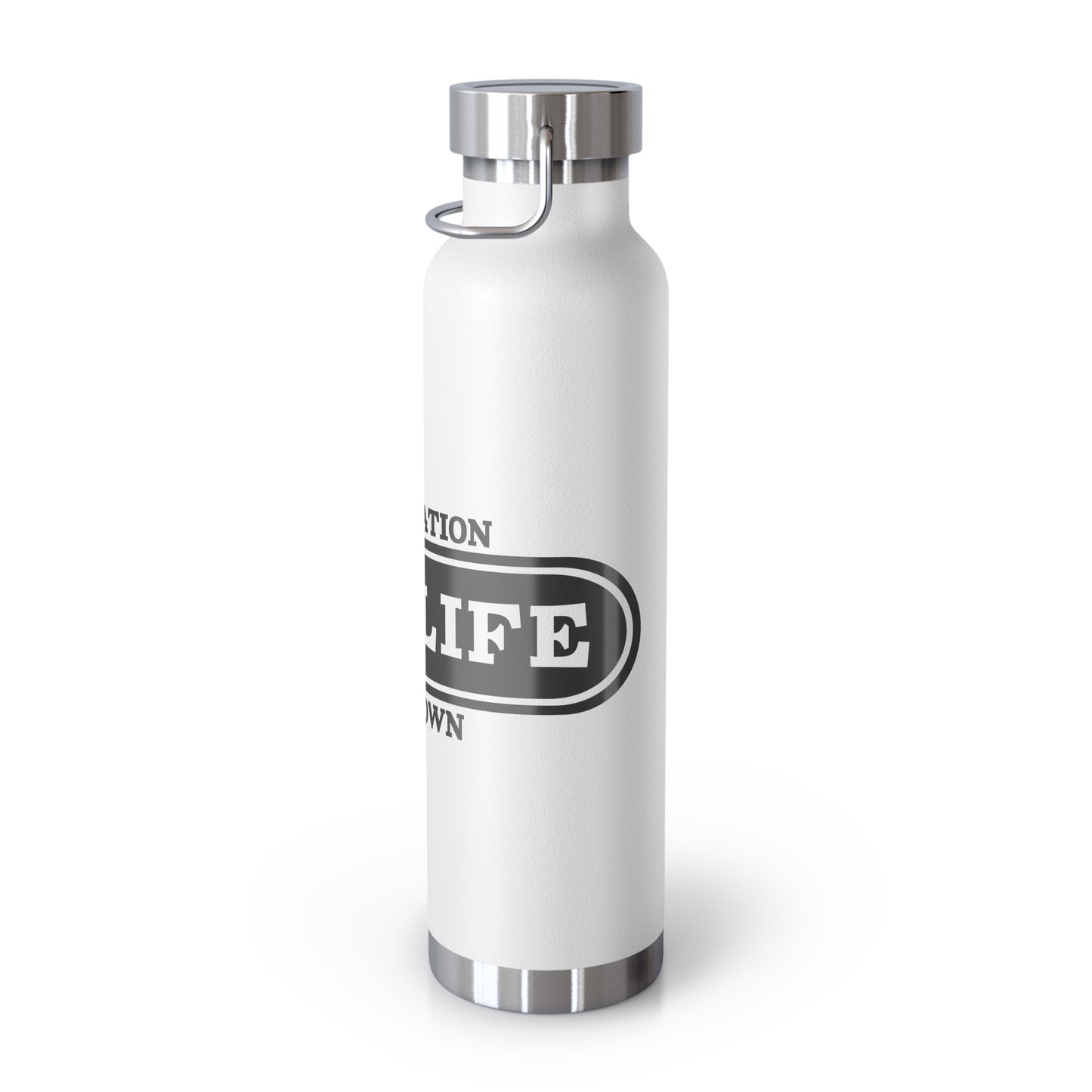 Travel-Inspired Copper Vacuum Insulated Bottle, Adventure, Outdoors, Hydration, Gift, Eco-Friendly