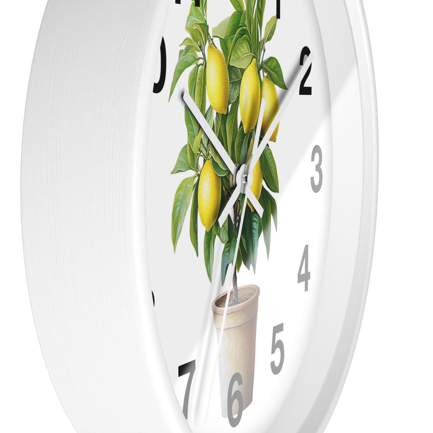 Lemon Tree Wall Clock, Brighten Your Home Decor, Gift for Garden Lovers, Kitchen Wall Clock, Unique Home Accent