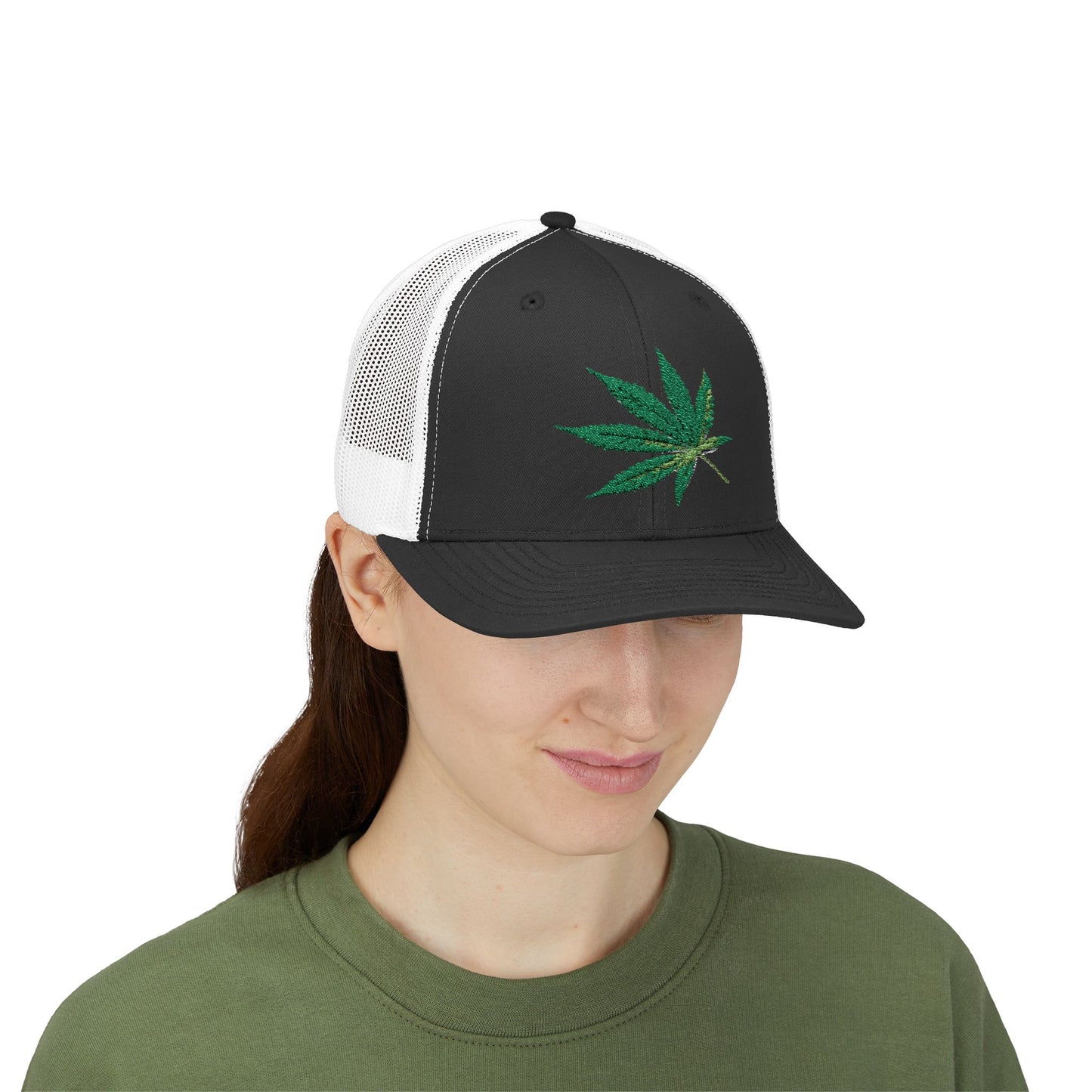 Cannabis Leaf Snapback Trucker Cap | Stylish Hat for Weed Enthusiasts | Perfect for Festivals, Parties, Gifts, and Outdoor Adventures