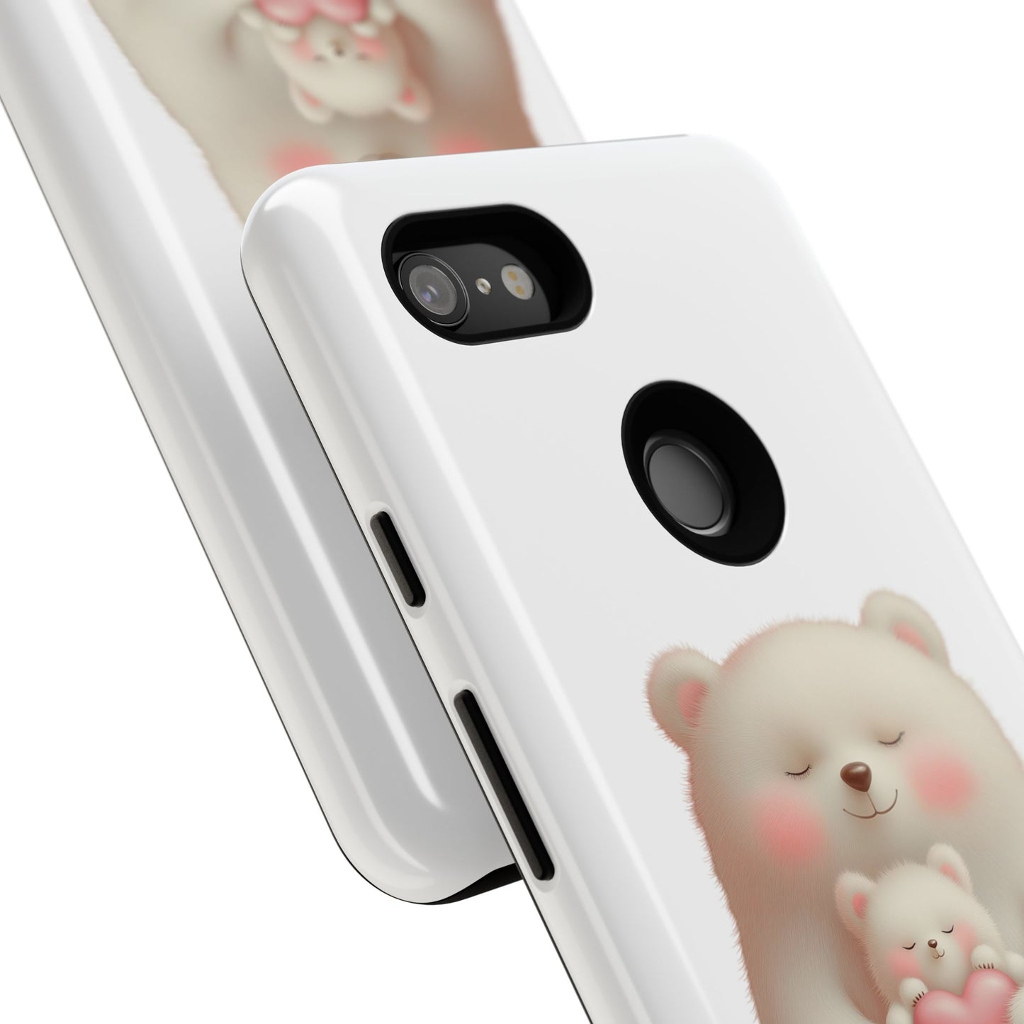 Cute Bear Phone Case, Tough Cases, Animal Lover Gift, Kids Accessories, Mother’s Day, Heartwarming Design