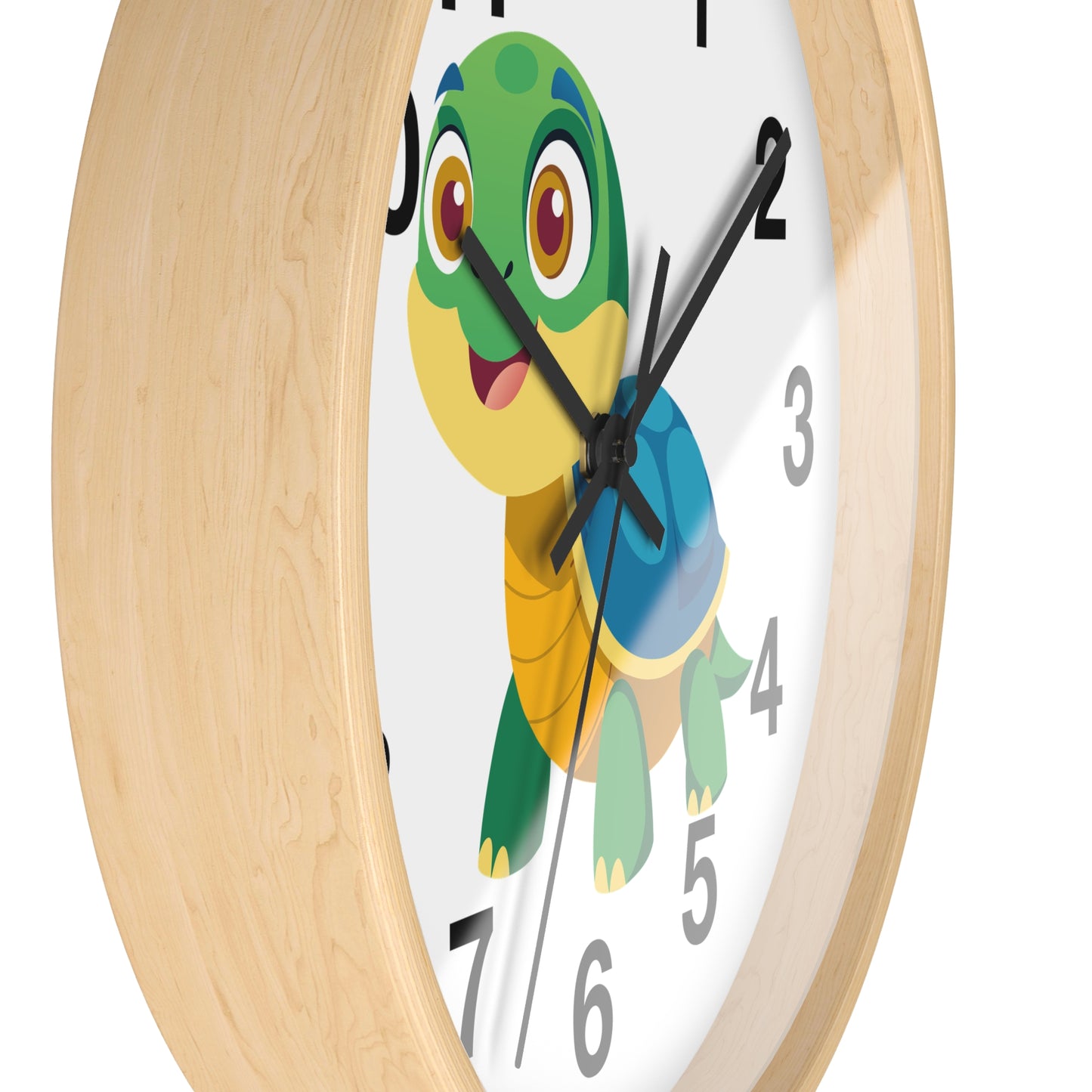 Cute Turtle Wall Clock, Kids Room Decor, Animal Clock, Playful Timepiece,