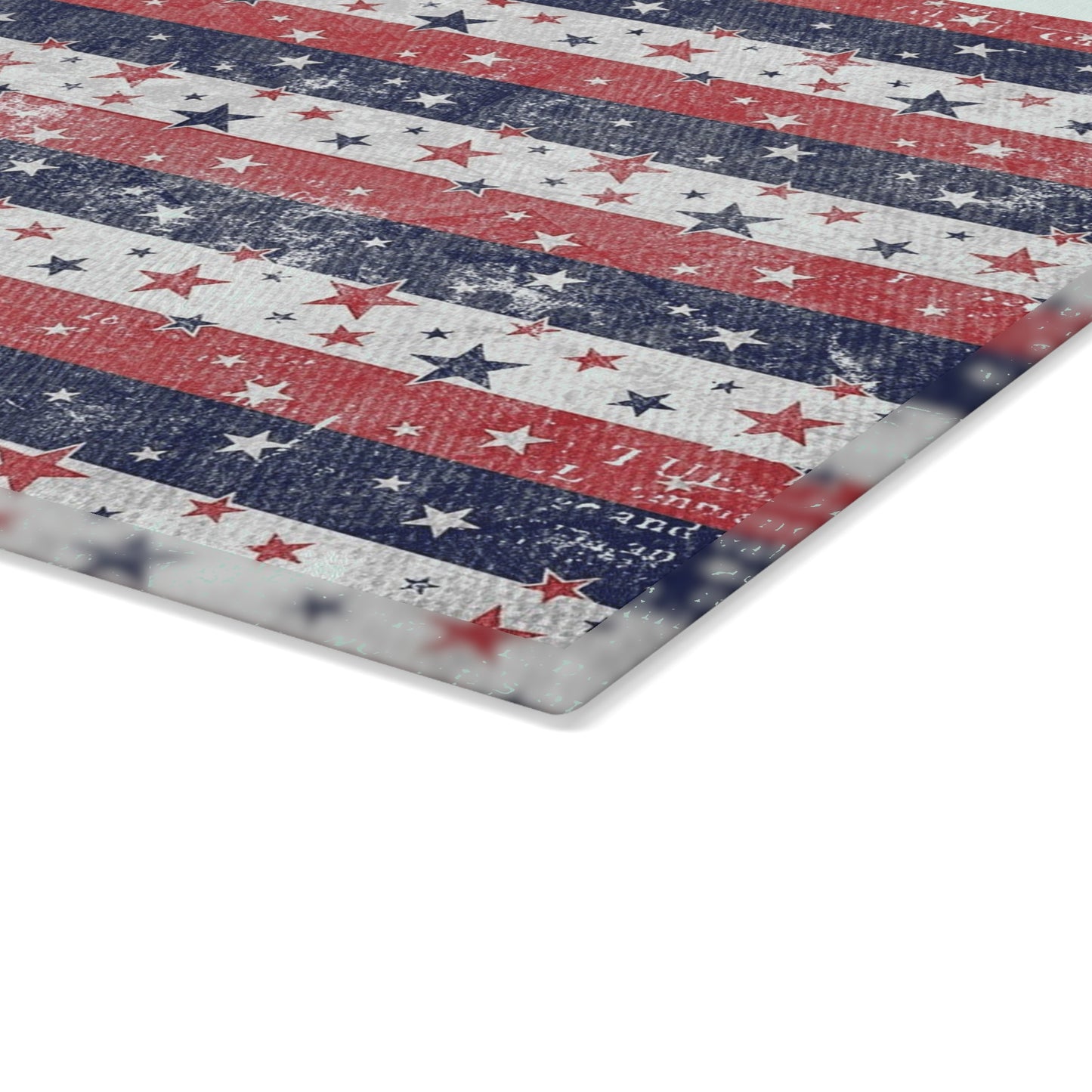 Patriotic Glass Cutting Board, USA Flag Kitchen Decor, Cooking Gift for Her, Independence Day, Memorial Day, Home Chef Essentials