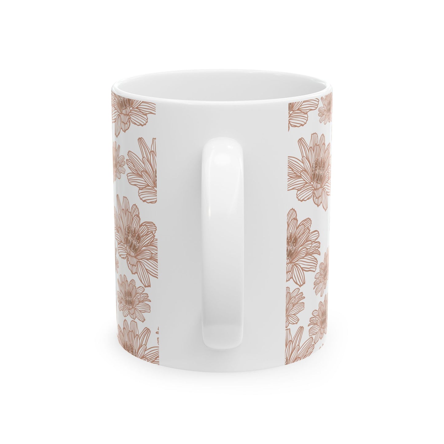 Floral Ceramic Mug - Pink Lotus Coffee Cup, Gift for Flower Lovers, Home Decor, Mother's Day, Tea Drinkers, Cozy Mornings