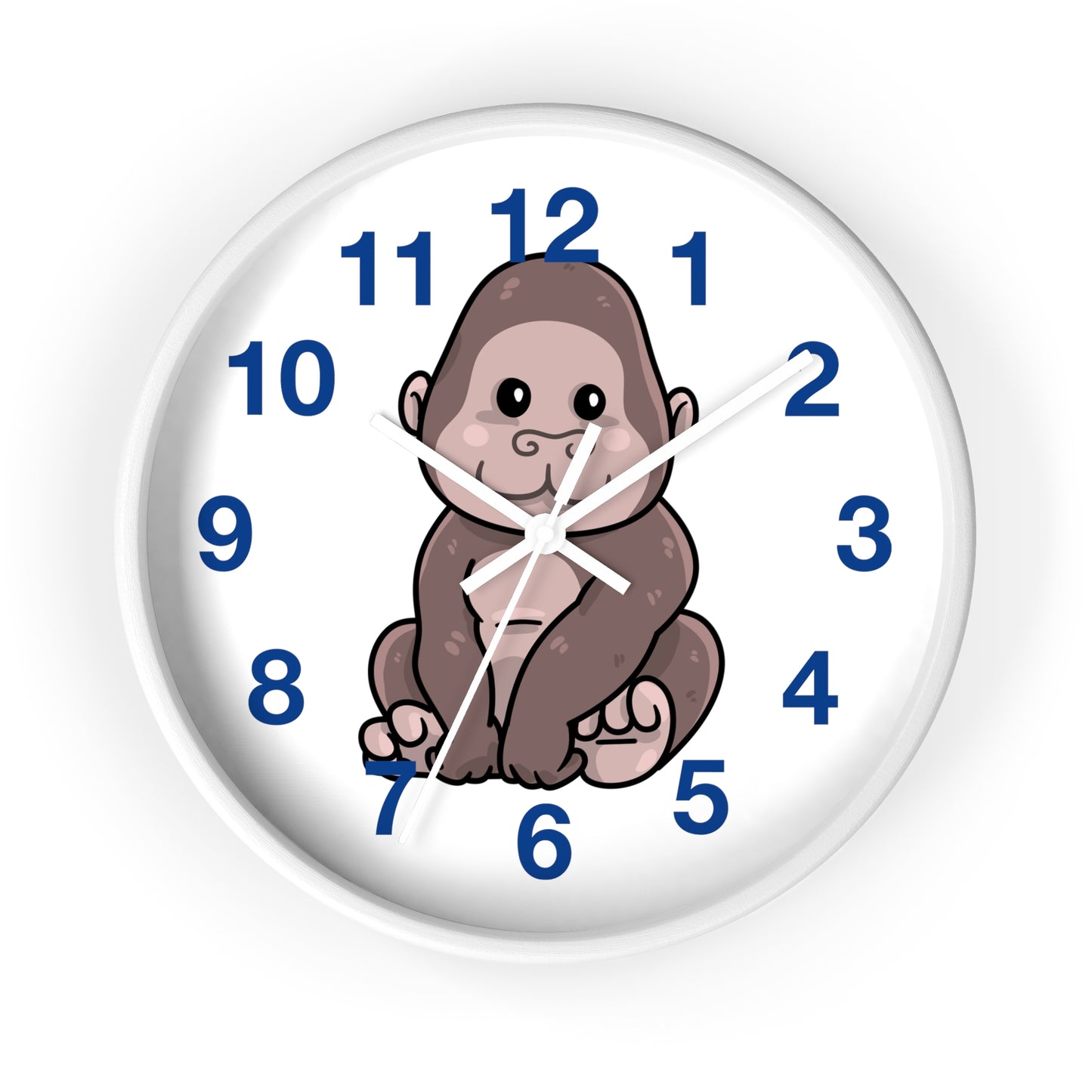 Cute Gorilla Wall Clock - Kid's Room Decor, Playroom Wall Art