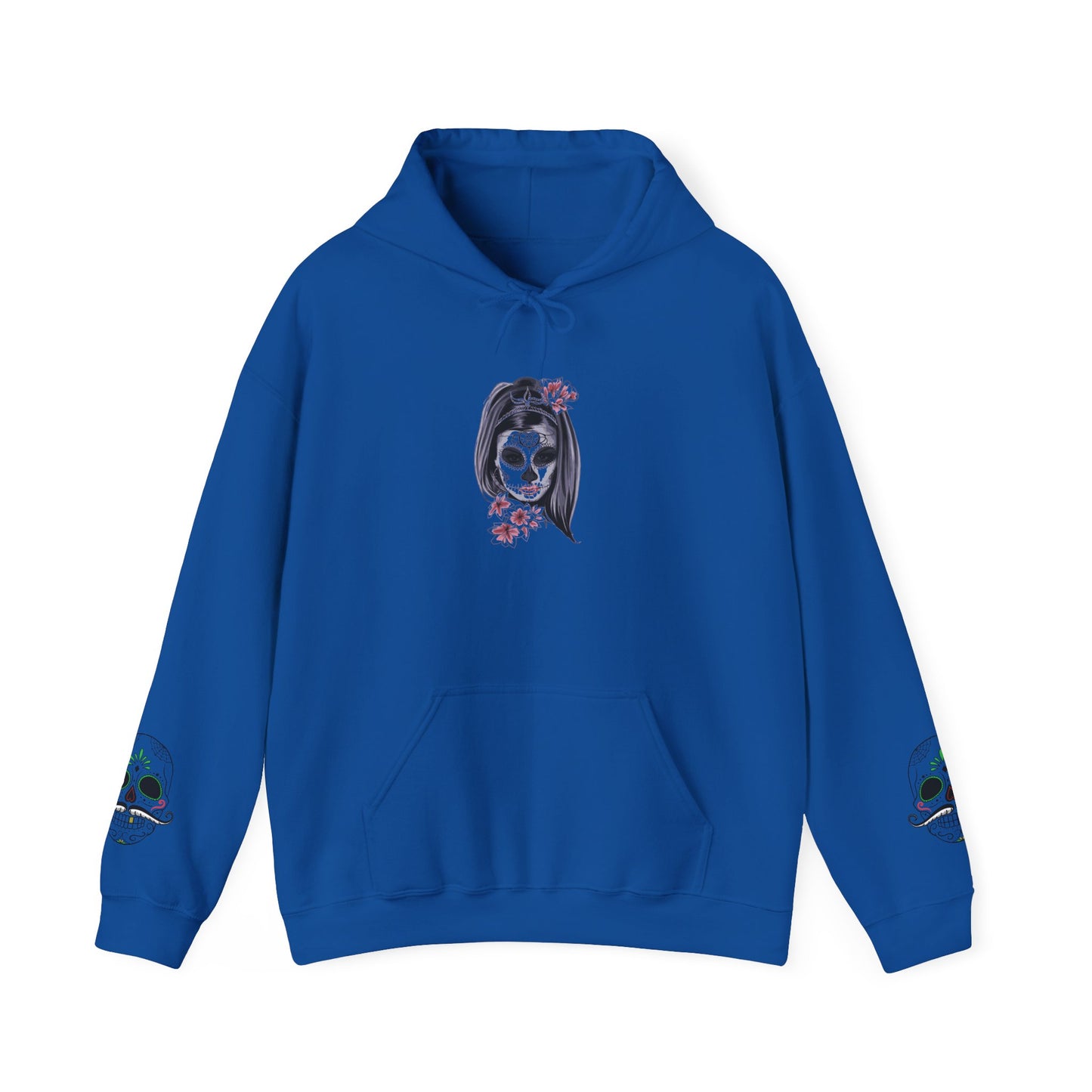 Day of the Dead Hoodie | Unisex Heavy Blend Sweatshirt, Skull Art, Mexican Holiday Apparel, Halloween Costume, Festival Gear