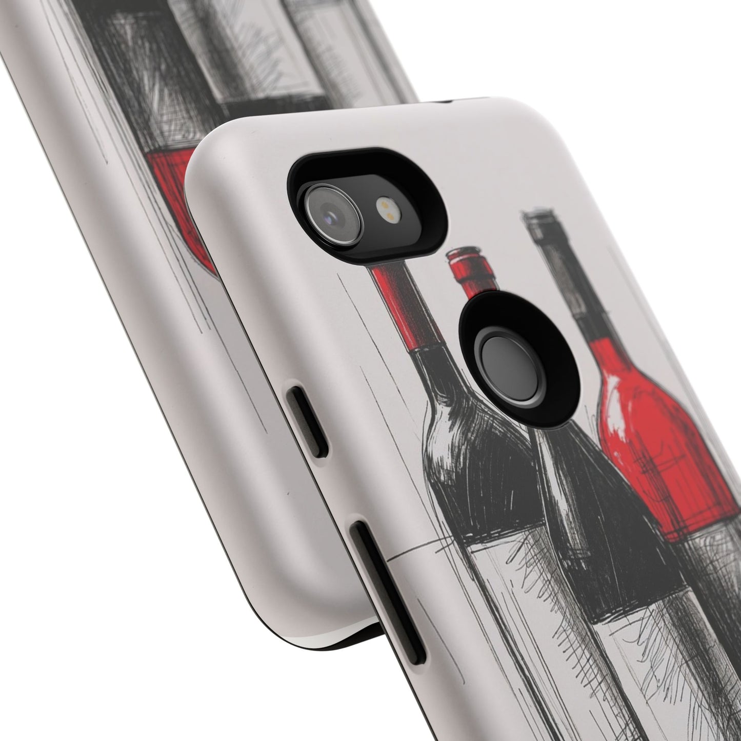 Wine Lover's Phone Case, Tough Phone Cover, Artistic Wine Design, Gift for Wine Enthusiasts, Customizable Case, Unique Wine Art