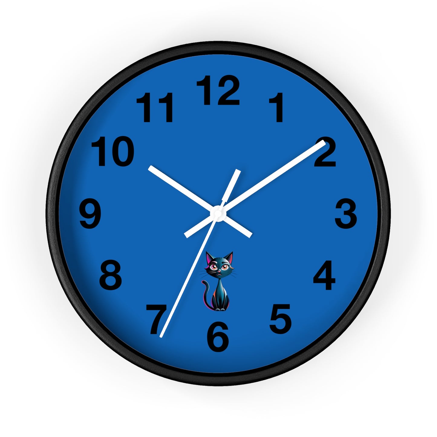 Cute Cat Wall Clock | Fun Home Decor, Cat Lovers Gift, Unique Wall Art, Cat Themed Birthday Gift, Colorful Clock