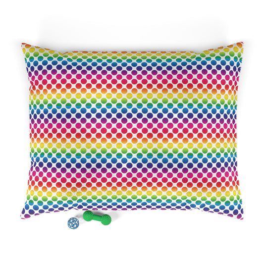 Colorful Rainbow Pet Bed for Dogs & Cats, Dog Bed, Cat Bed, Home Decor, Gift for Pet Lovers, Comfortable Pet Cushion