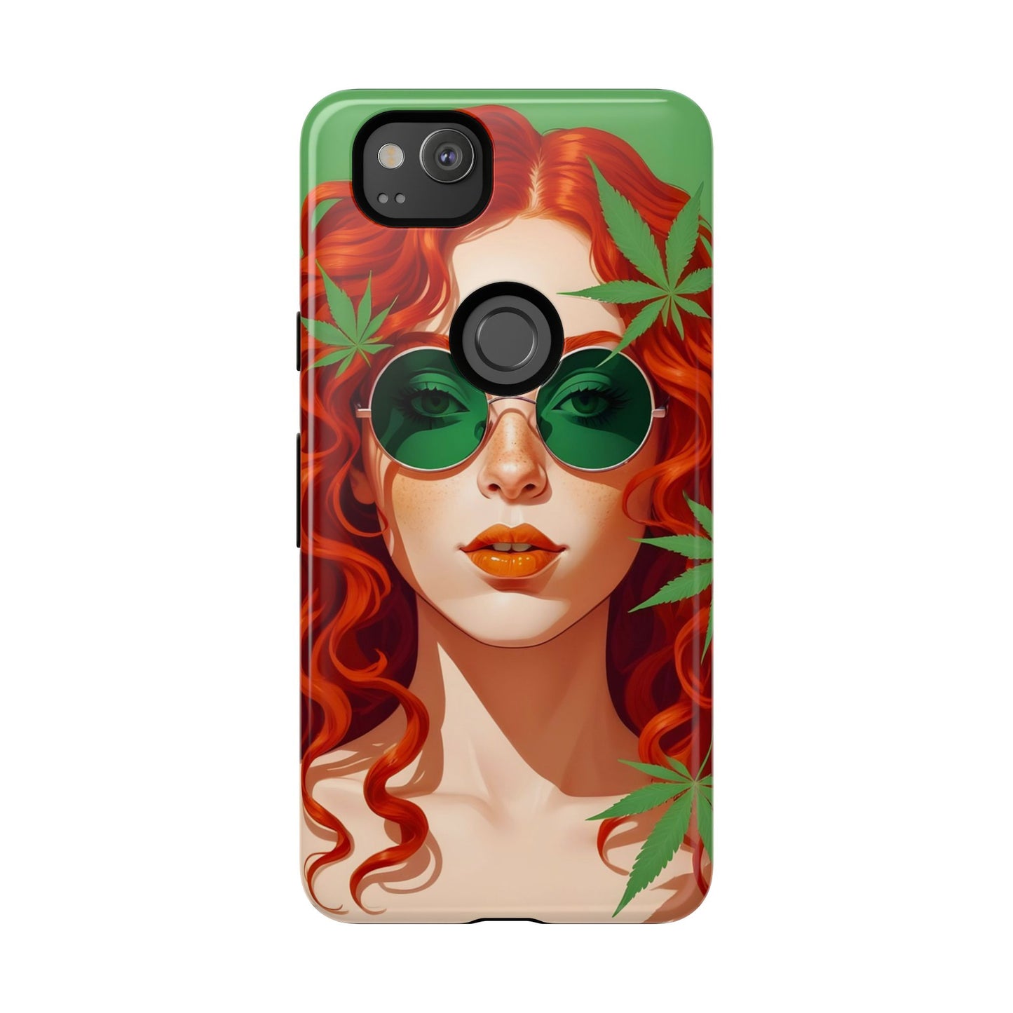 Vibrant Phone Case with Retro Greenery Design, Trendy Case for Casual Look, Gift for Her, Summer Vibes, Unique Phone Accessory