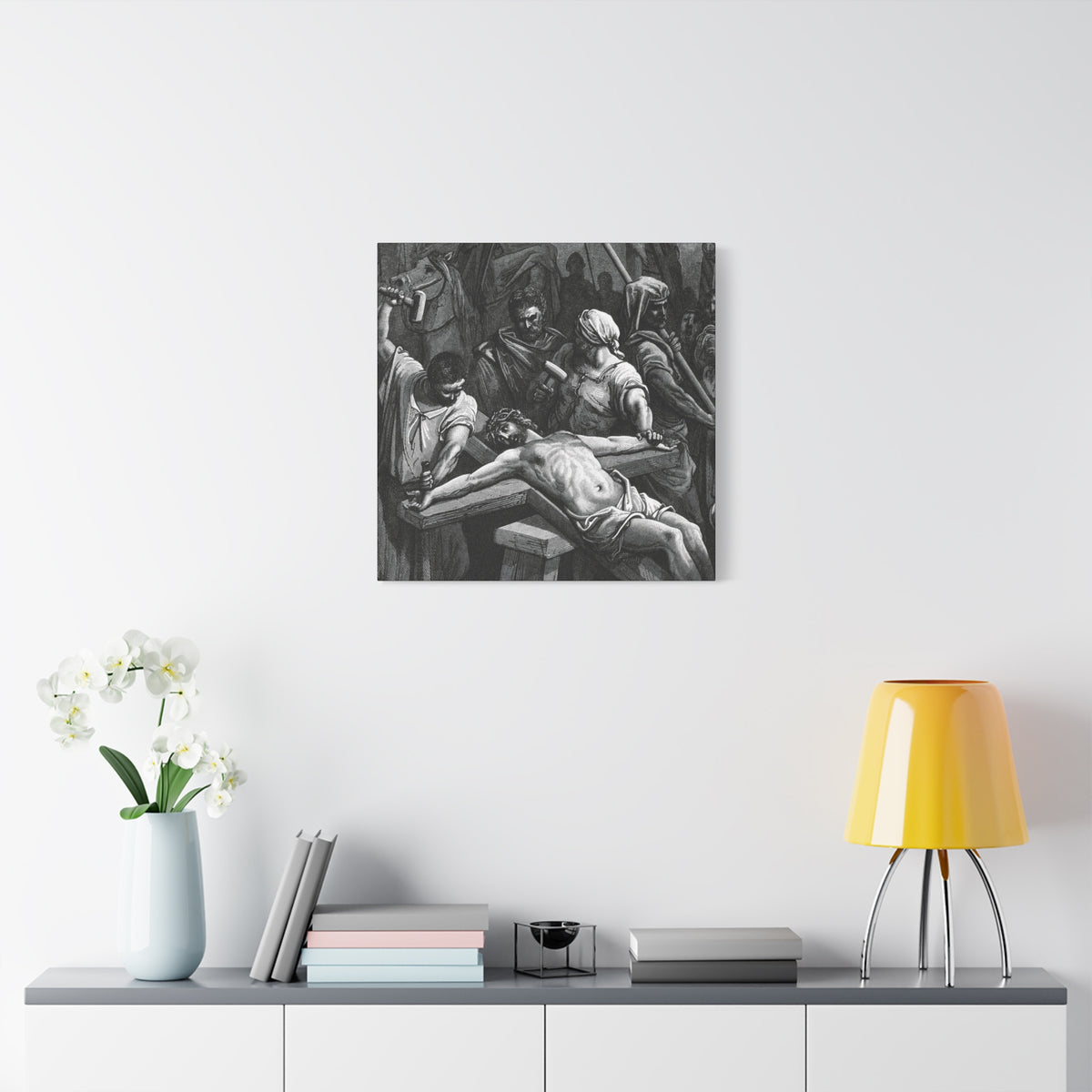 Crucifixion Art Matte Canvas Print – Stretched Religious Wall Decor