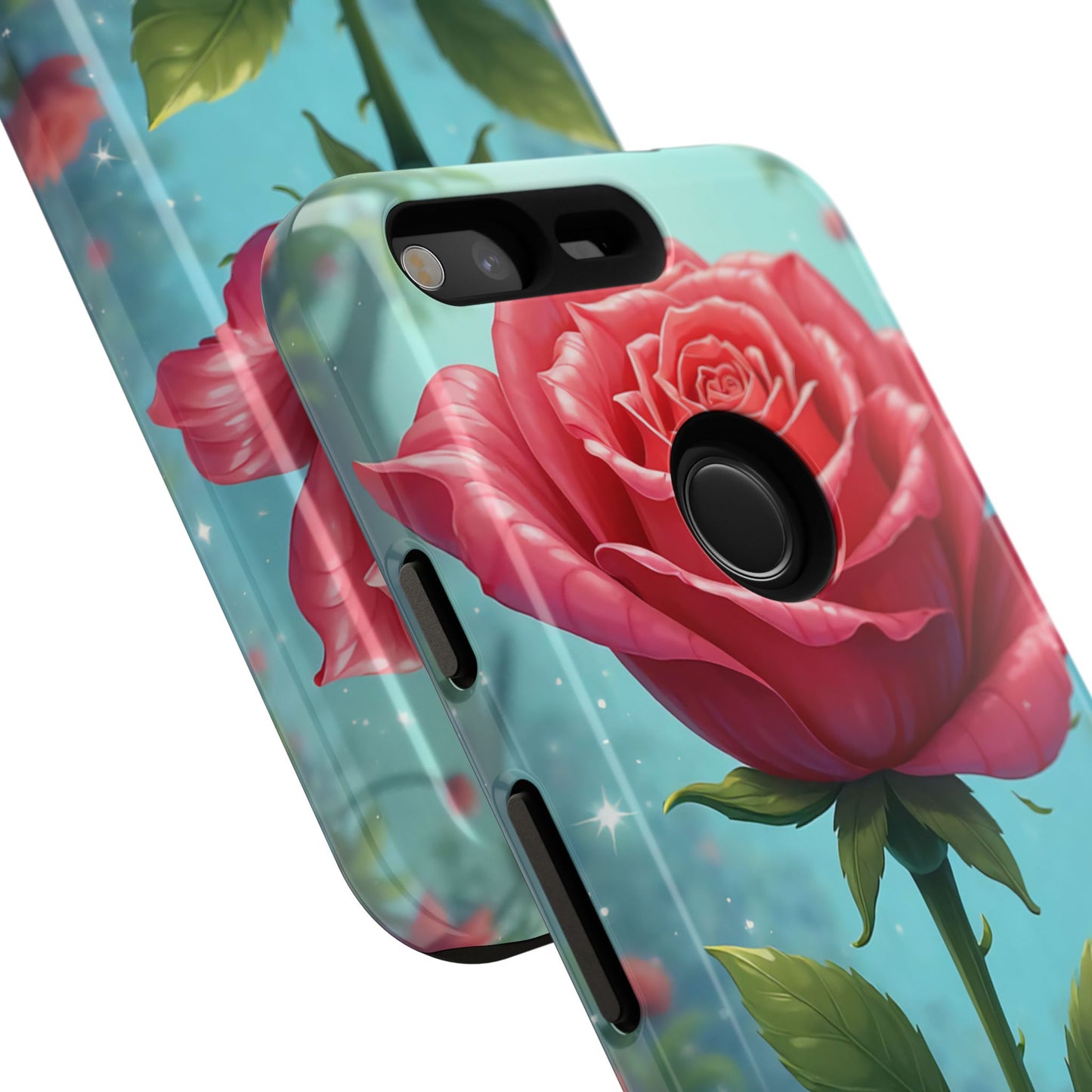 Floral Phone Case, Tough Cases with Elegant Rose Design, Stylish iPhone Cover, Rose Flower Gift for Nature Lovers, Unique Mobile Accessories