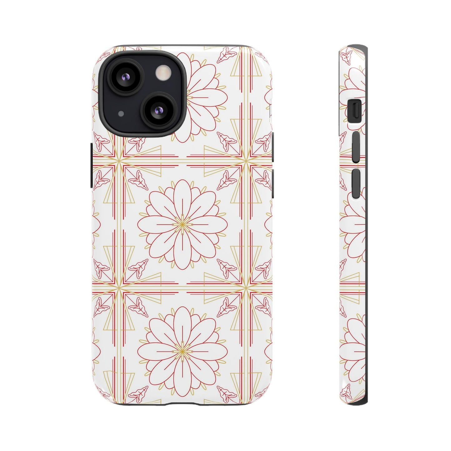 Floral Pattern Phone Case - Stylish Tough Case, Flower Design, Cute Mobile Cover, Phone Accessory, Gift for Her, Spring Style