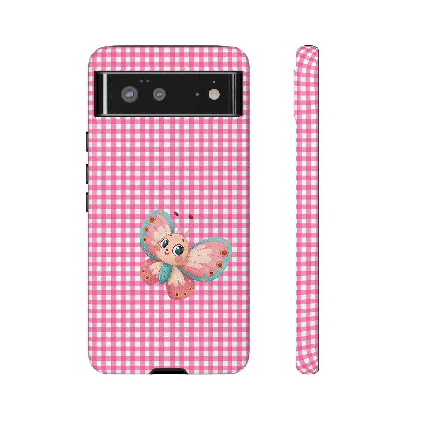 Cute Butterfly Phone Case, Tough Cases, Floral Phone Accessory, Gift for Her, Spring Fashion, Kids' Birthday Present, Pastel Aesthetic