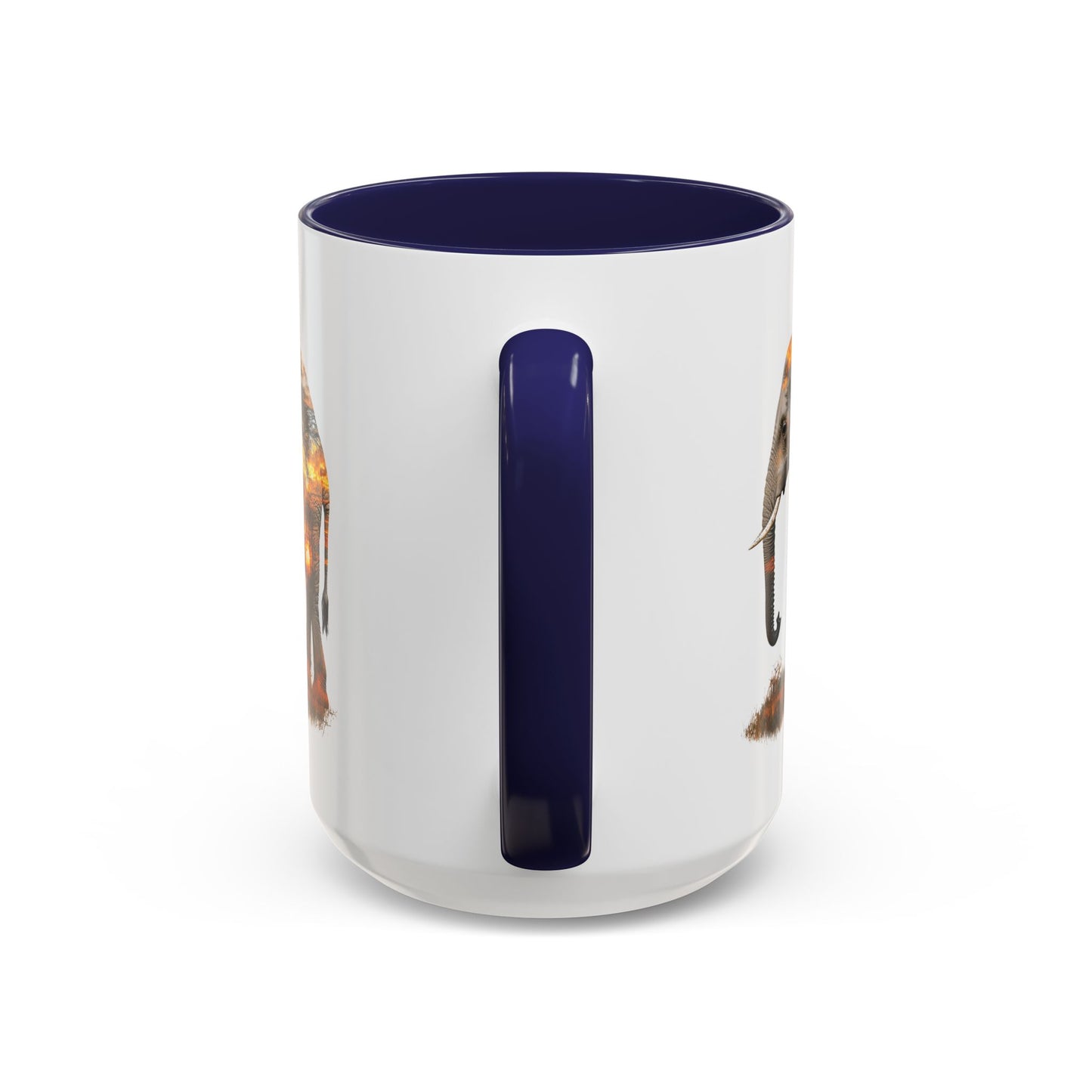 Elegant Elephant Accent Coffee Mug - Nature Lover Gift, Animal Lover Mug, Unique Home Decor, Wildlife Conservation, Travel Mug