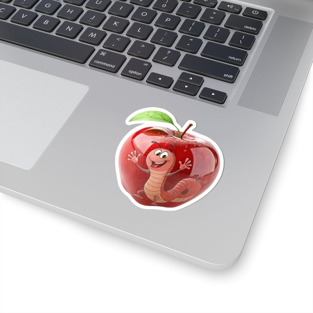 Whimsical Apple Worm Kiss-Cut Stickers - Cute Decals for Laptops, Scrapbooking, Journals, Kids’ Crafts, Party Favors