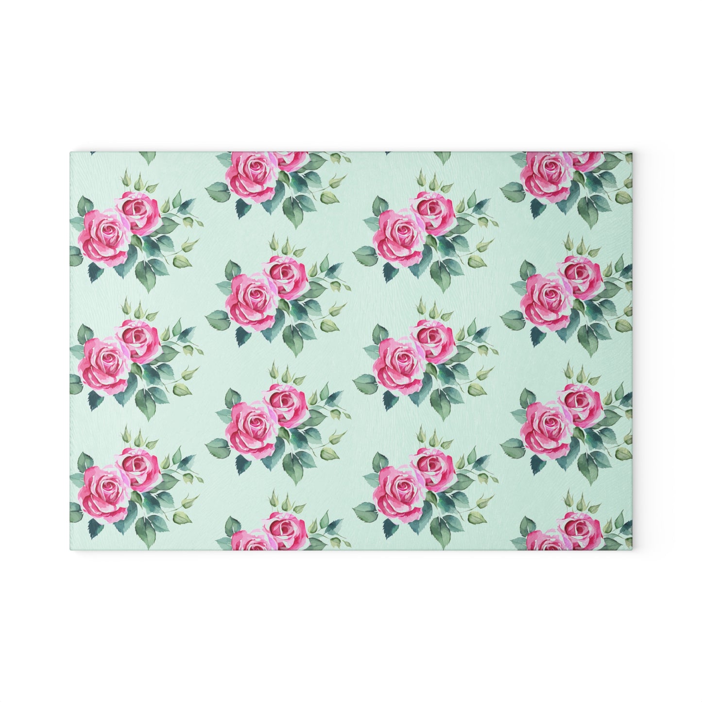 Glass Cutting Board - Roses