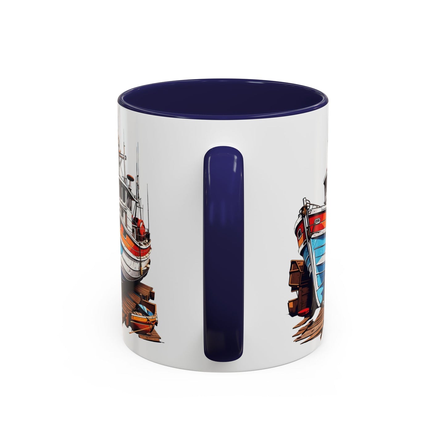 Nautical Accent Coffee Mug | Perfect for Boat Lovers, Sailor Gifts, Coastal Decor, Unique Gift Idea, Custom Artwork Mug