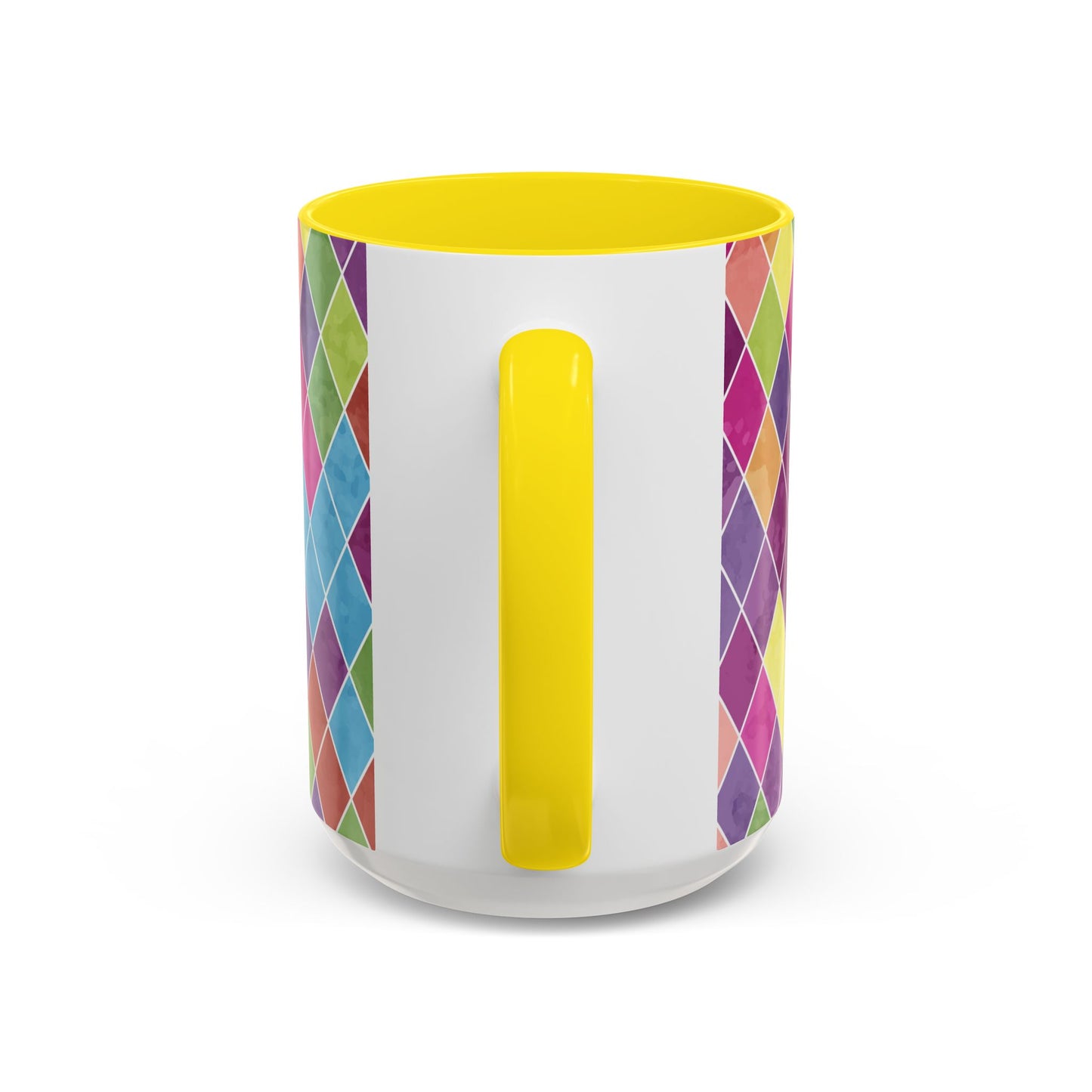 Colorful Diamond Pattern Coffee Mug, Coffee Lover Gift, Bright Kitchen Decor, Artistic Mug, Vibrant Drinkware