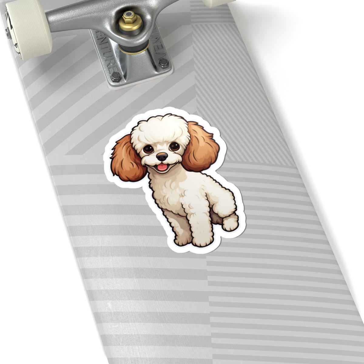 Cute Poodle Kiss-Cut Stickers, Dog Lover Decor, Laptop Stickers, Pet Gifts, Playful Home Accessories
