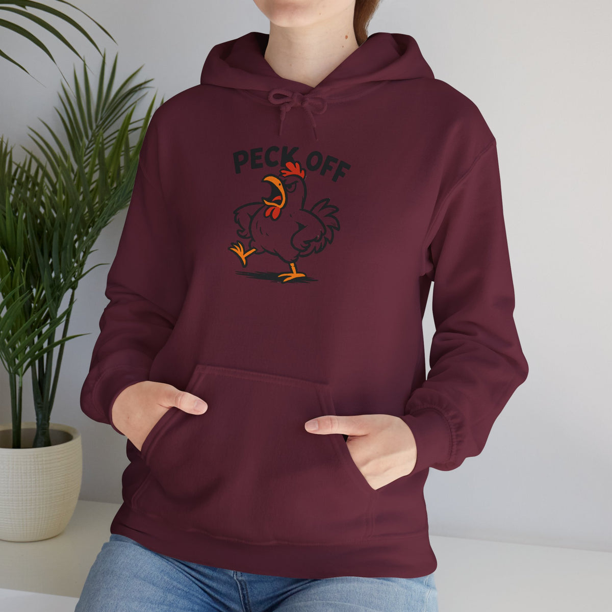 Peck Off Chicken Hoodie – Funny Graphic Poultry Sweatshirt