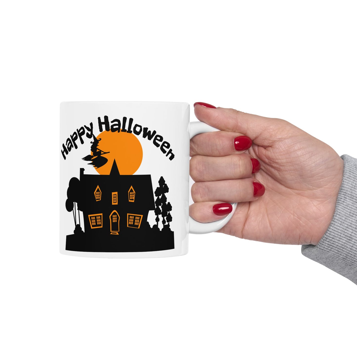 Halloween Ceramic Mug, Perfect for Coffee, Tea, Halloween Gift, Seasonal Decor, Fun Kitchenware, Trick or Treat