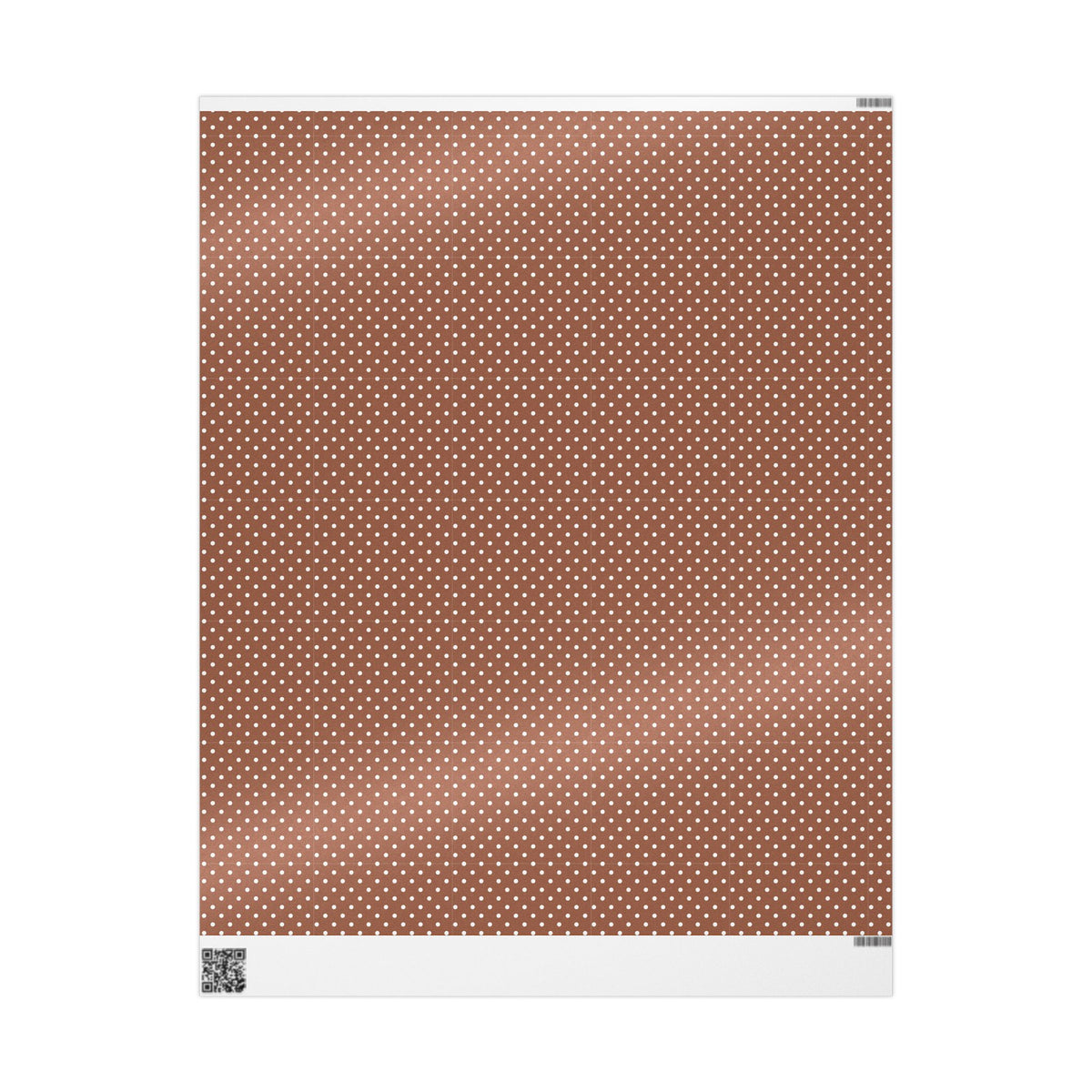 Polka Dot Brown Wrapping Paper Roll — Reversible Holiday & Gift Wrap