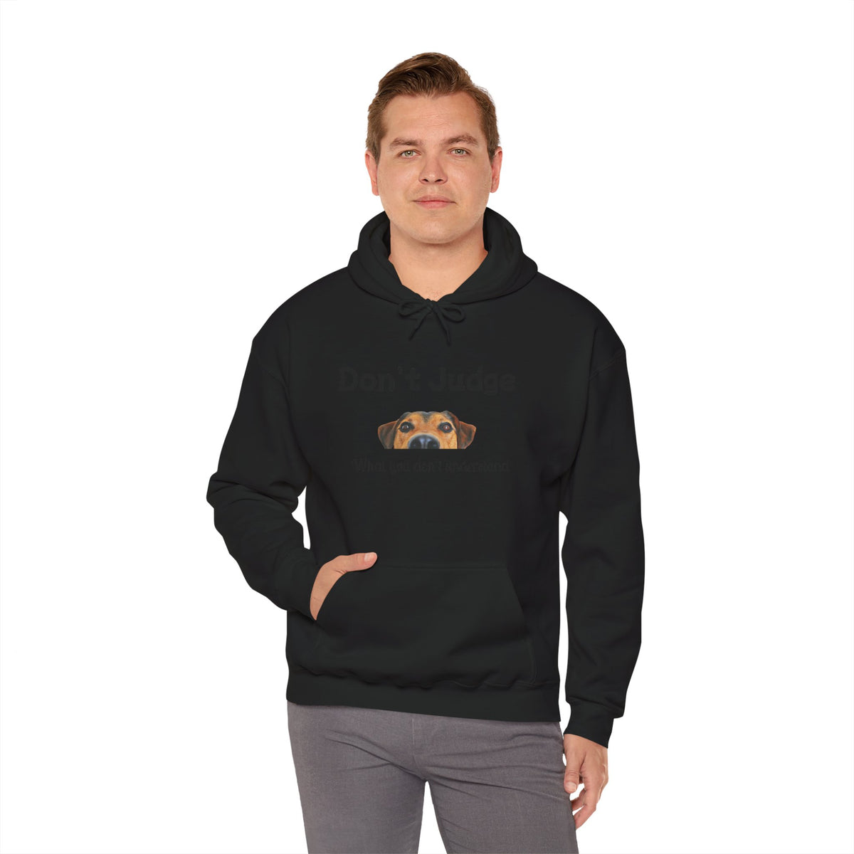Don't Judge Hoodie - Funny Dog Sweatshirt for Dog Lovers, Perfect Gift for Pet Owners, Cozy Casual Wear, Great for All Occasions