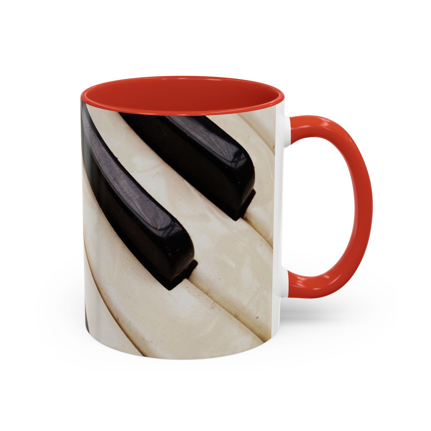 Musical Accent Coffee Mug | Piano Design, Coffee Lover Gift, Musician Mug, Stylish Drinkware, Home & Office Decor