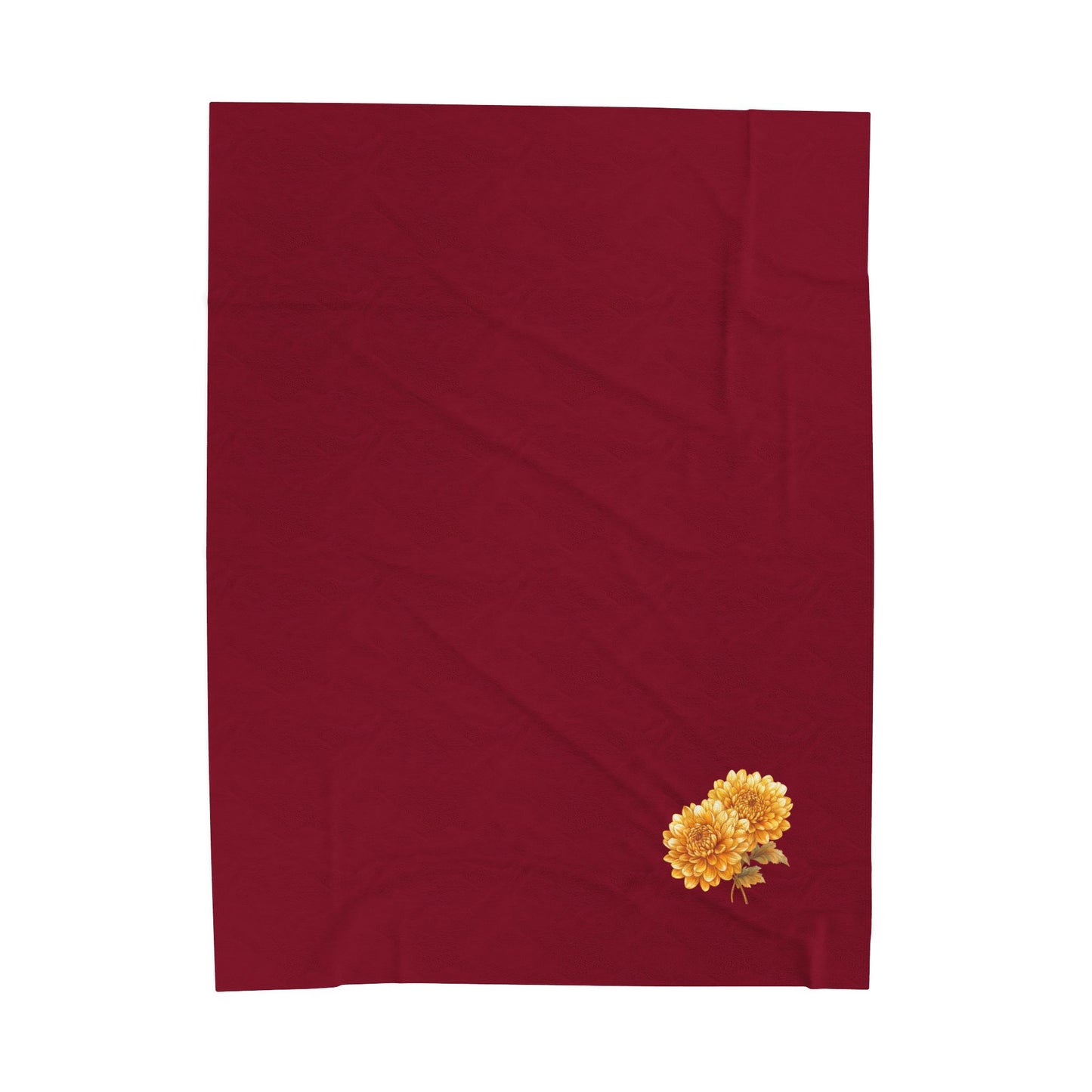 Cozy Velveteen Plush Blanket with Floral Design, Soft Throw Blanket for Home, Wedding Gift, Autumn Decor, Personalized Gift