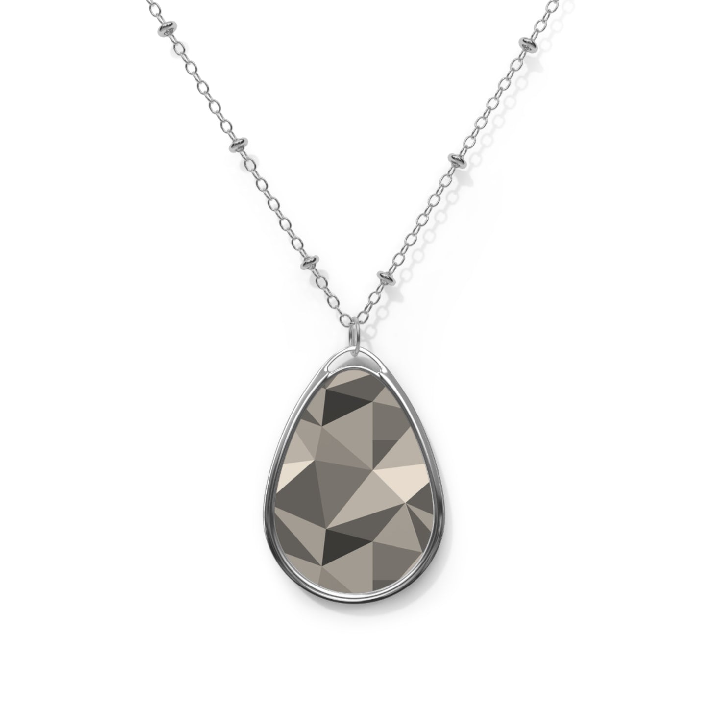 Elegant Geometric Oval Necklace, Modern Minimalist Jewelry, Gift for Her, Everyday Wear, Unique Statement Piece