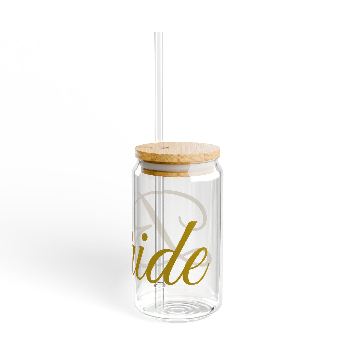 Personalized Sipper Glass, Bride Sipper Cup, Wedding Gift, Reusable Drinkware, Engagement Party Favors, Eco-Friendly Beverage Container