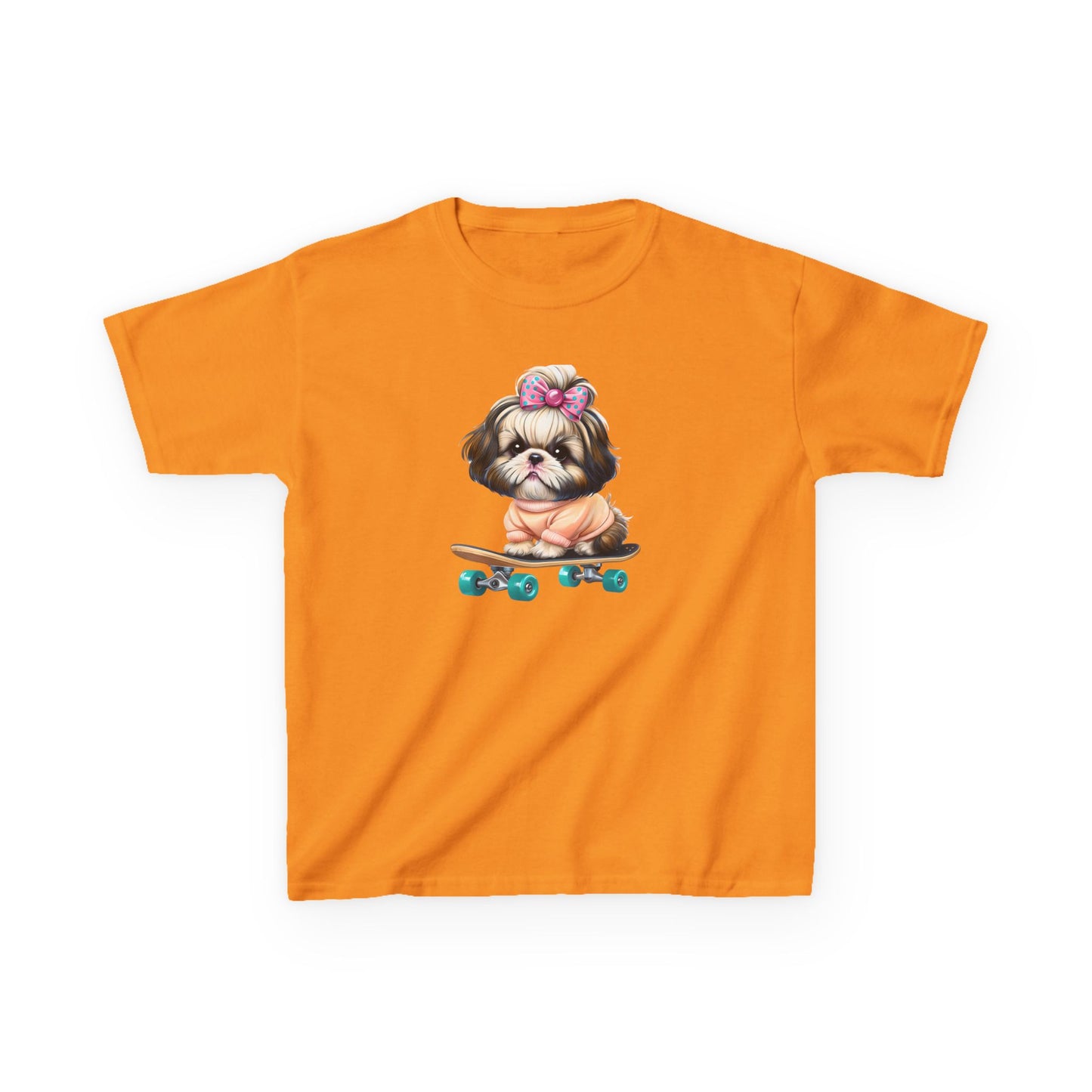 Cute Puppy Skateboard Kids Tee