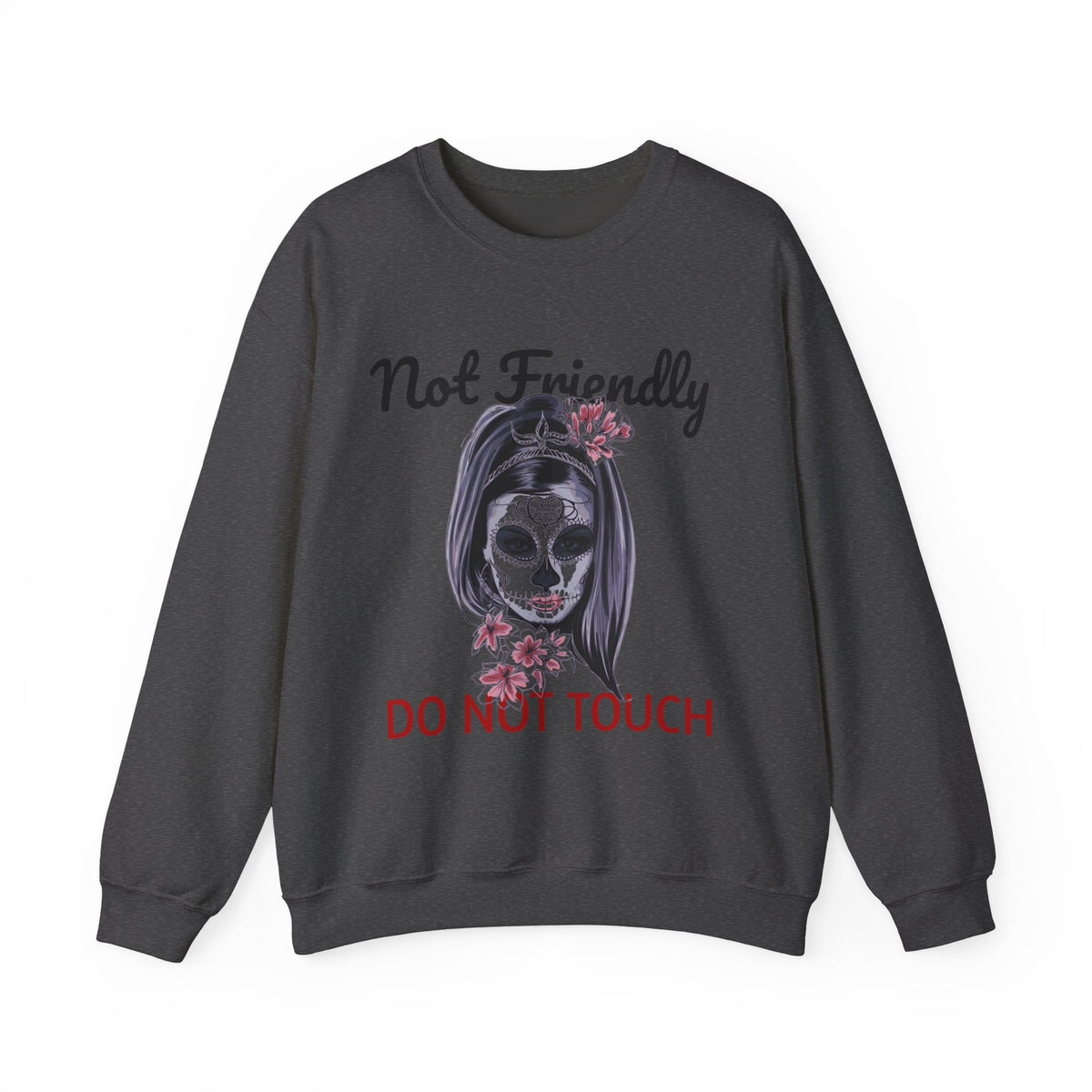 Edgy Skull Graphic Crewneck Sweatshirt | Halloween Gift, Casual Wear, Unisex Apparel, Cozy Sweatshirt, Unique Graphic Design