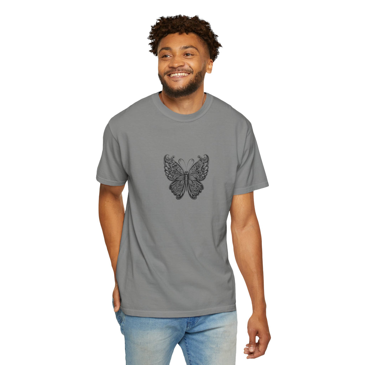 Bohemian Butterfly T-shirt, Unisex Clothing, Nature Inspired Tee, Gift for Her, Casual Wear, Summer Fashion