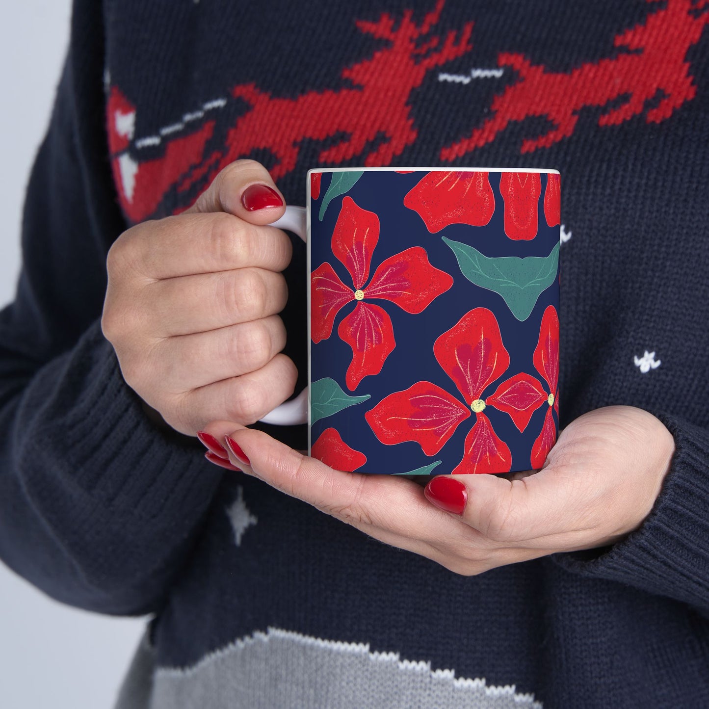 Vibrant Floral Ceramic Mug | Coffee Tea Cup, Gift for Her, Home Décor, Birthday, Mother's Day, Eco-Friendly