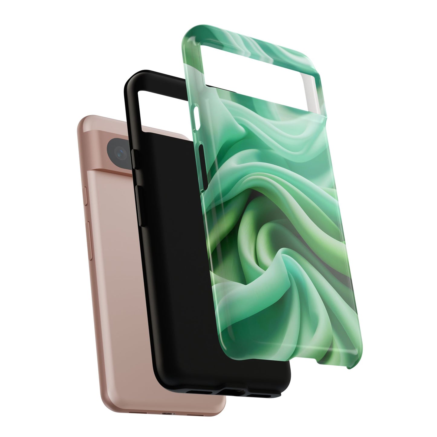 Stylish Phone Case, Tough Case, Green Abstract Design, Cell Phone Cover, Unique Gift, Trendy Accessory
